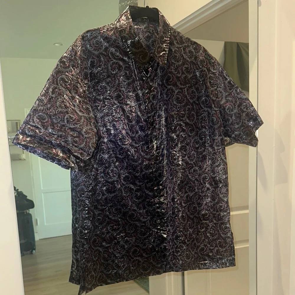 Isabel Marant Purple Casual Button Down Shirt - Picture 1 of 5